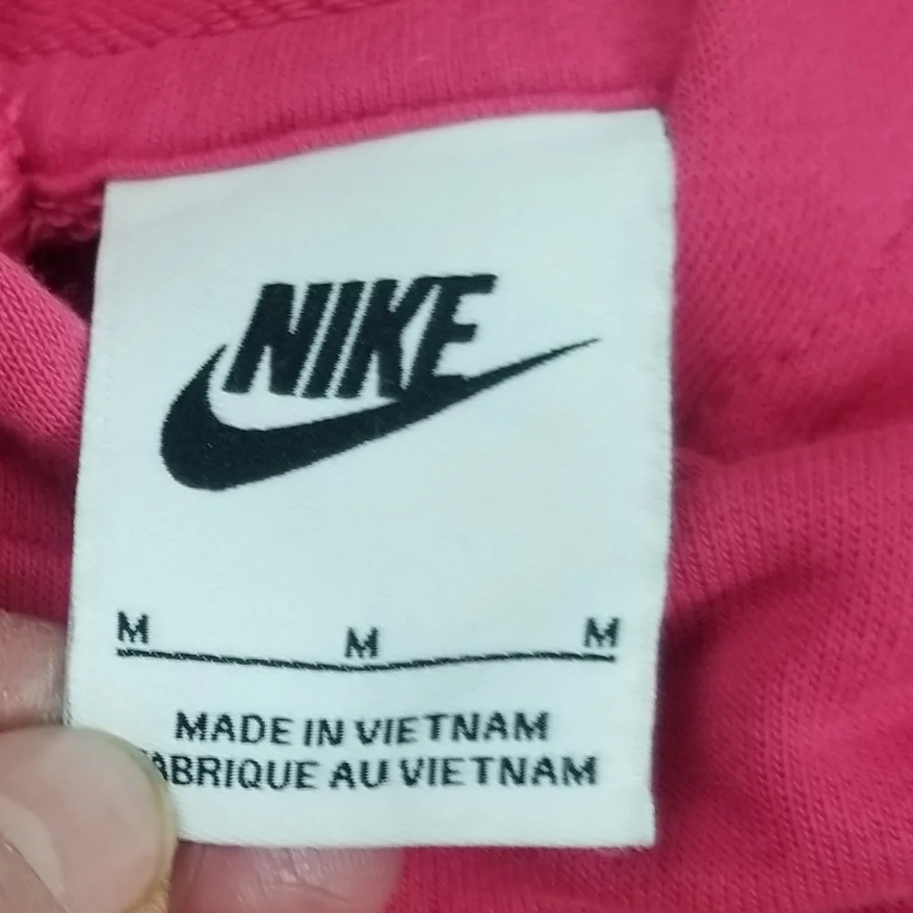 Nike Pink Hoodie with Yellow AIR Logo